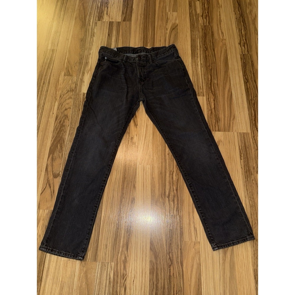 Abercrombie & Fitch Men's 32x30 Skinny Denim Jeans Button Fly Black Gray